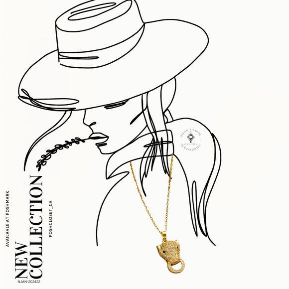 Titanium Steel Panther Pendant, Zircon. - Picture 2 of 2